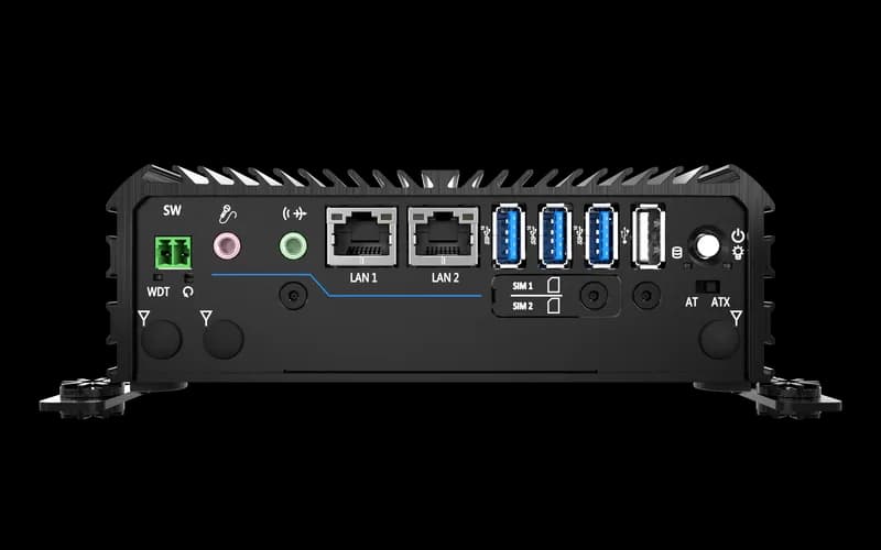 RCO-1000-EHL-10 Fanless Mini Computer with Intel® Atom® X6425E Processor, 2x DP, 2x COM, 1x 2.5" SATA HDD Bay